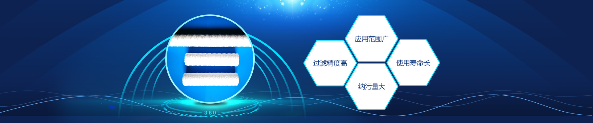應用范圍廣，過濾精度高，納污量大，使用壽命長